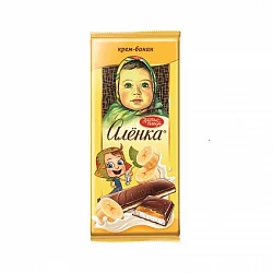 Шоколад Алёнка с начинкой крем-банан, Красный Октябрь, 87 гр.
