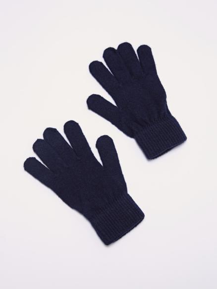Перчатки для девочки (синий, 7-9)